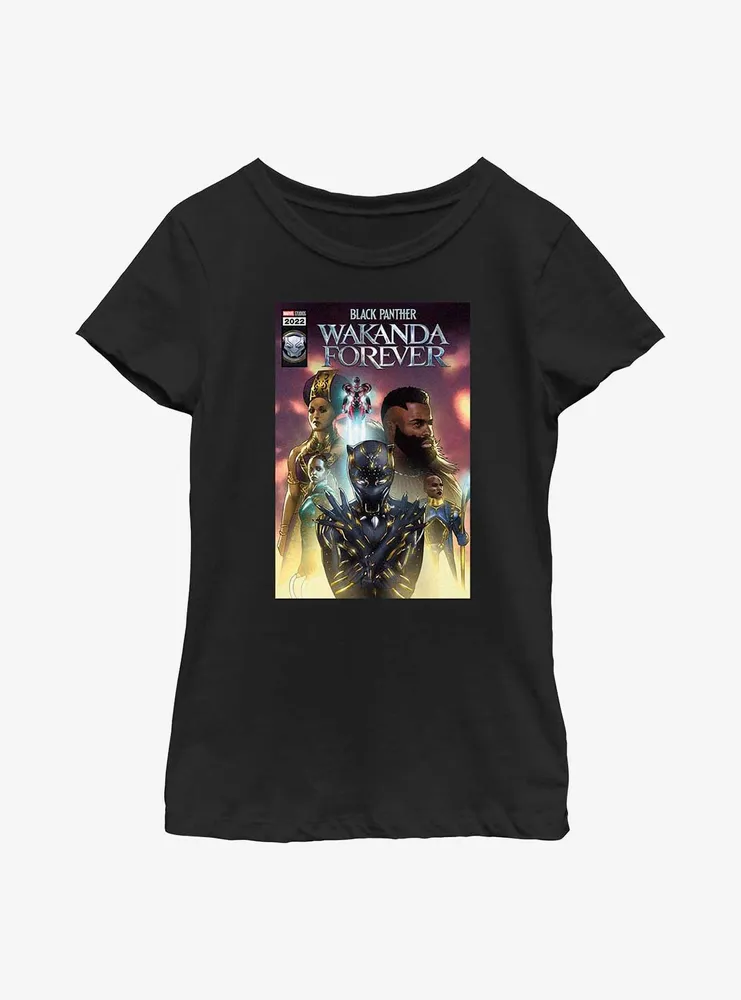 Marvel Black Panther: Wakanda Forever Shuri Comic Cover Poster Youth Girls T-Shirt