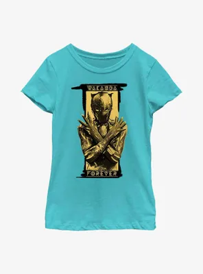 Marvel Black Panther: Wakanda Forever Shuri Salute Badge Youth Girls T-Shirt