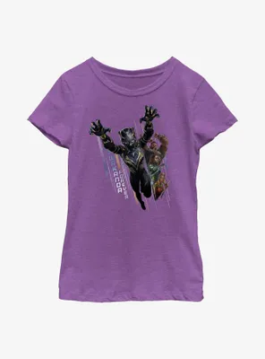 Marvel Black Panther: Wakanda Forever Warriors Take Action Youth Girls T-Shirt