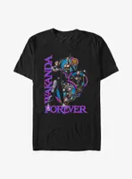 Marvel Black Panther: Wakanda Forever Warrior Collage Shuri, Okoye, M'Baku, and Ironheart T-Shirt