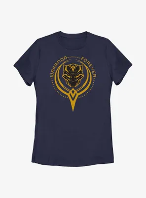 Marvel Black Panther: Wakanda Forever Golden Badge Womens T-Shirt