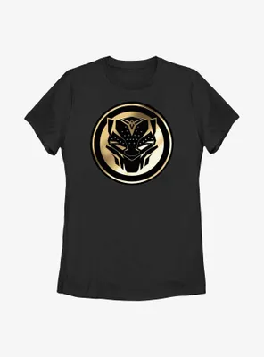 Marvel Black Panther: Wakanda Forever Golden Emblem Womens T-Shirt