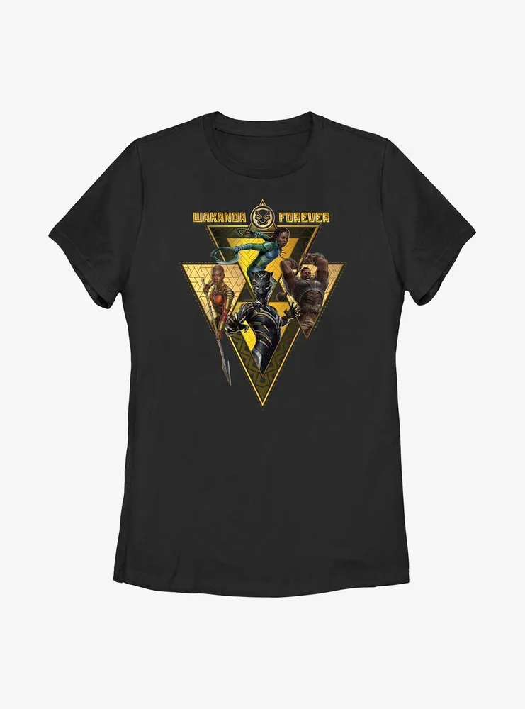 Marvel Black Panther: Wakanda Forever Warrior Heroes Badge Womens T-Shirt