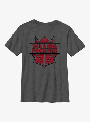 Marvel Black Panther: Wakanda Forever Geometric Panther Logo Youth T-Shirt