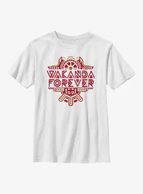 Marvel Black Panther: Wakanda Forever Intricate Logo Youth T-Shirt