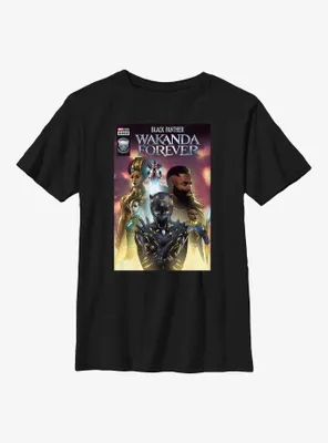 Marvel Black Panther: Wakanda Forever Shuri Comic Cover Poster Youth T-Shirt