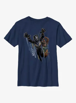 Marvel Black Panther: Wakanda Forever Warriors Take Action Youth T-Shirt