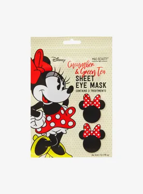 Mad Beauty Disney Minnie Mouse Cucumber & Green Tea Sheet Eye Mask 3 Pack