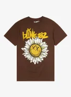 Blink-182 Sunflower Face Logo Boyfriend Fit Girls T-Shirt