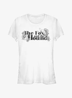 Disney the Fox and Hound Floral Logo Girls T-Shirt