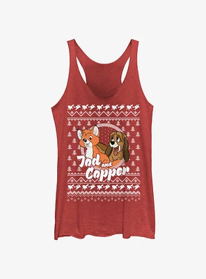 Disney the Fox and Hound Tod Copper Ugly Christmas Girls Tank