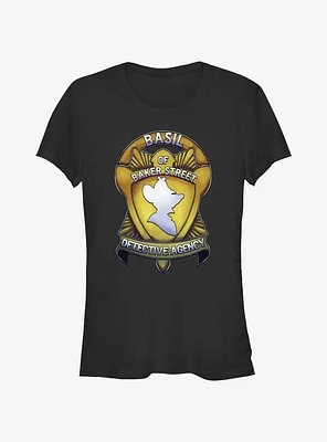 Disney The Great Mouse Detective Basil Badge Girls T-Shirt