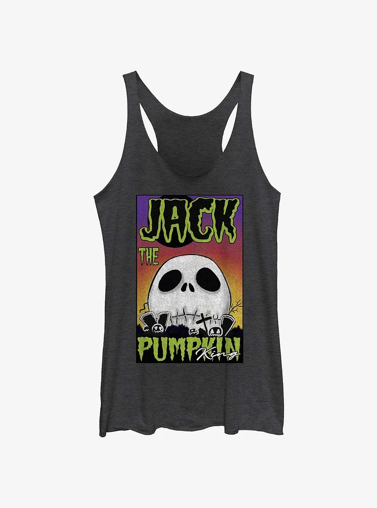 Disney The Nightmare Before Christmas Jack Pumpkin King Skull Poster Girls Tank