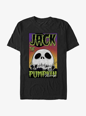 Disney The Nightmare Before Christmas Jack Pumpkin King Skull Poster T-Shirt