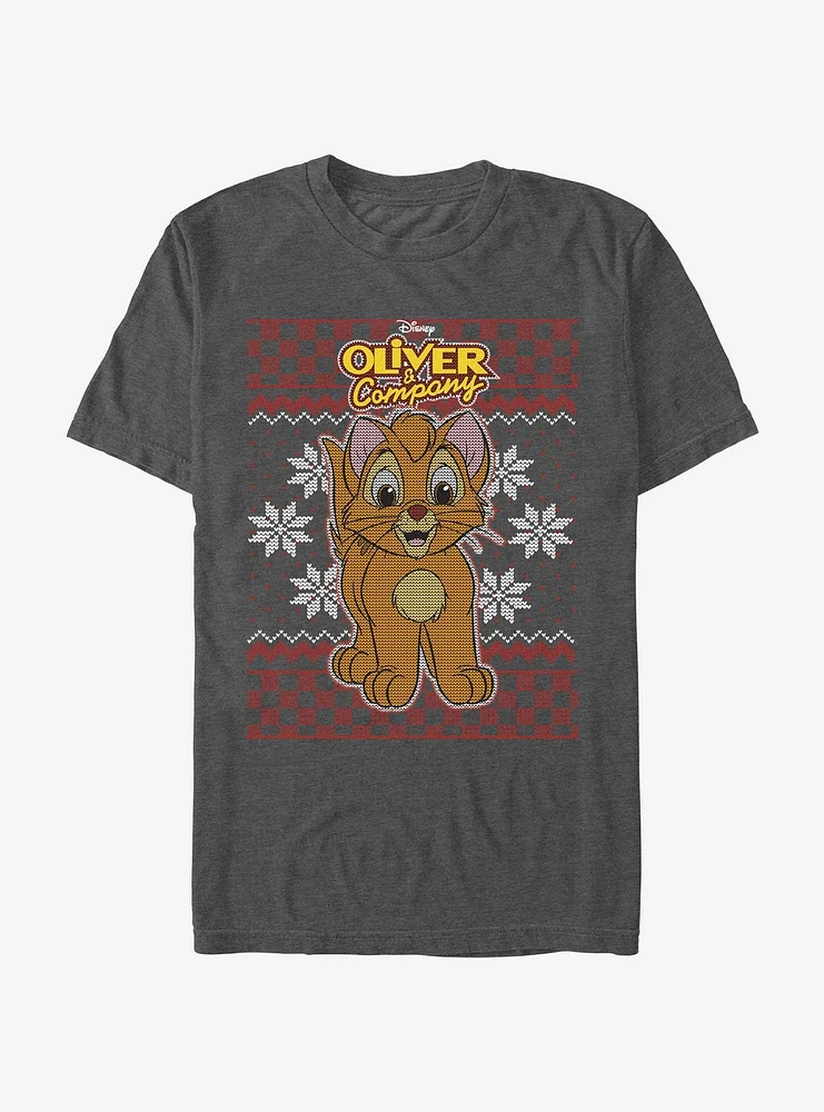 Disney Oliver & Company Ugly Christmas T-Shirt