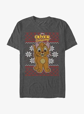 Disney Oliver & Company Ugly Christmas T-Shirt