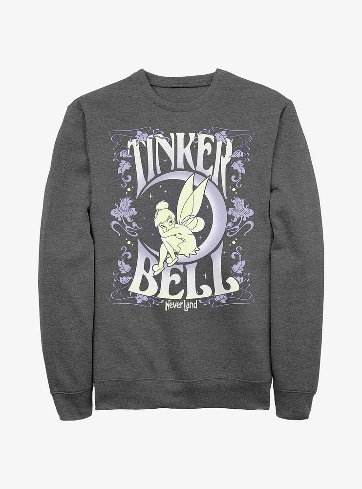 Disney Tinker Bell Floral Fairy Poster Sweatshirt