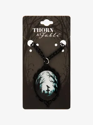 Thorn & Fable Graveyard Cameo Pendant Necklace