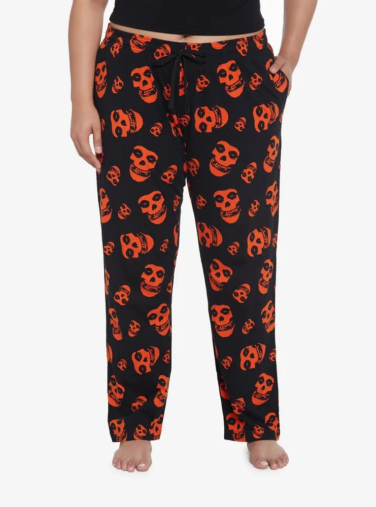 Hot Topic Misfits Fiend Skull Allover Print Pajama Pants Plus