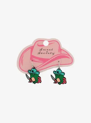 Sweet Society Cowboy Frog Knife Earrings