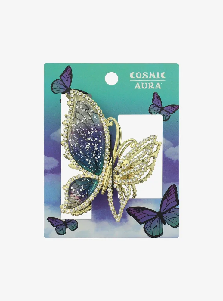 Cosmic Aura Butterfly Claw Hair Clip