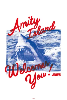 Jaws Amity Island Welcomes You! Poster