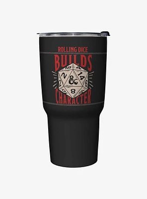 Dungeons & Dragons Rolling Dice Builds Character Travel Mug