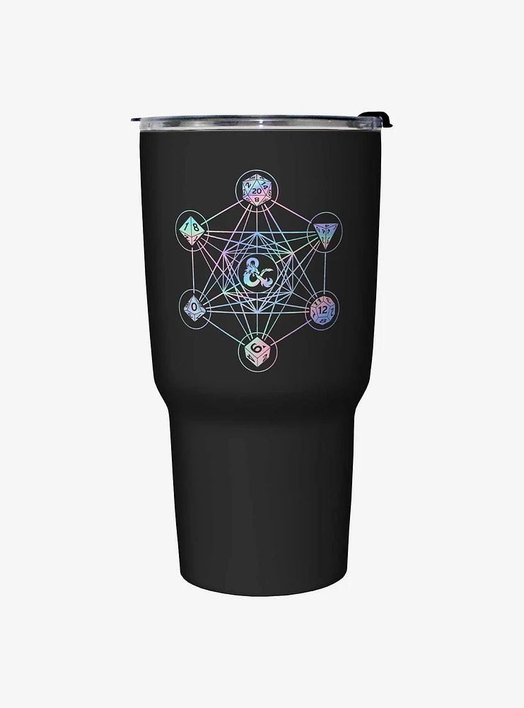 Dungeons & Dragons 6 Die Geometric Logo Travel Mug