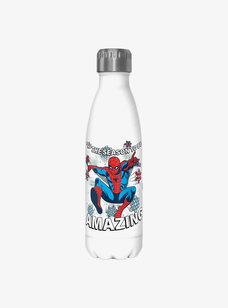 Marvel Tis The Season To Be Amazing Spider-Man Water Bottle