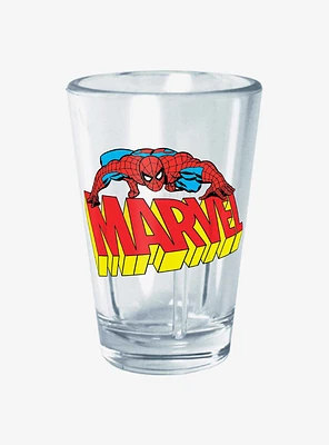 Marvel Spider-Man Spidey Marvel Logo Mini Glass