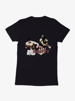 Rocky Vs. Apollo Creed Fight Scene Womens T-Shirt