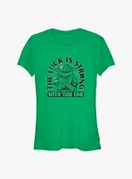 Star Wars The Mandalorian Luck Is Strong Girls T-Shirt