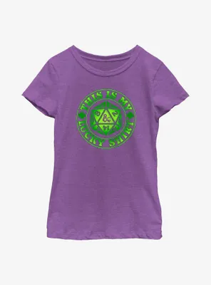 Dungeons & Dragons This Is My Lucky Shirt Youth Girls T-Shirt