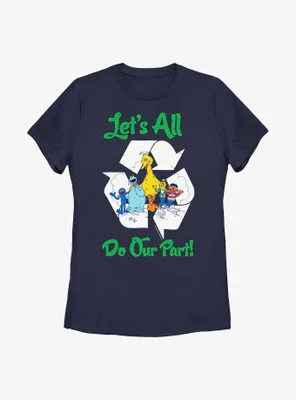 Sesame Street Let's All Do Our Part Womens T-Shirt