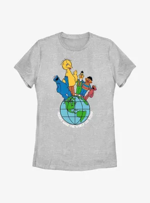 Sesame Street Friends Make The World Womens T-Shirt
