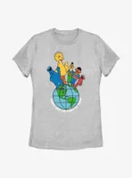 Sesame Street Friends Make The World Womens T-Shirt