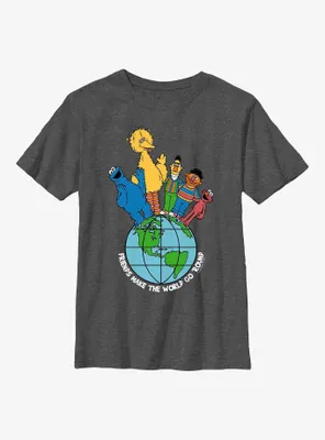 Sesame Street Friends Make The World Youth T-Shirt
