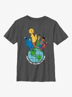 Sesame Street Friends Make The World Youth T-Shirt