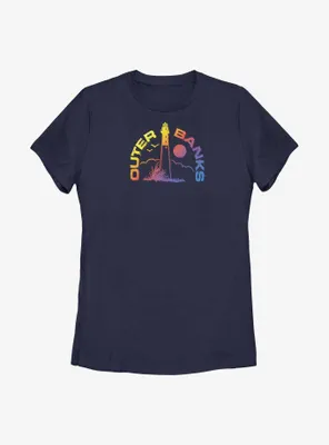 Outer Banks Lighthouse Gradient Logo Womens T-Shirt