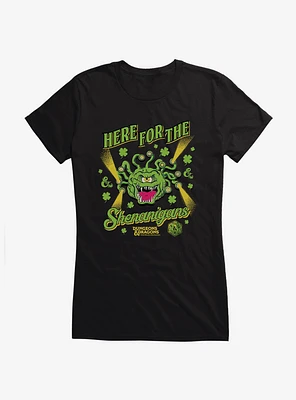 Dungeons & Dragons Here For The Shenanigans Beholder Girls T-Shirt