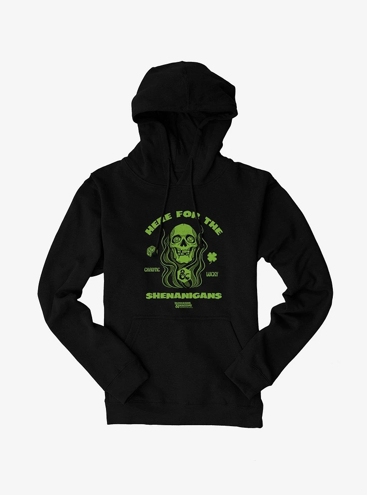 Dungeons & Dragons Here For The Shenanigans Skull Hoodie