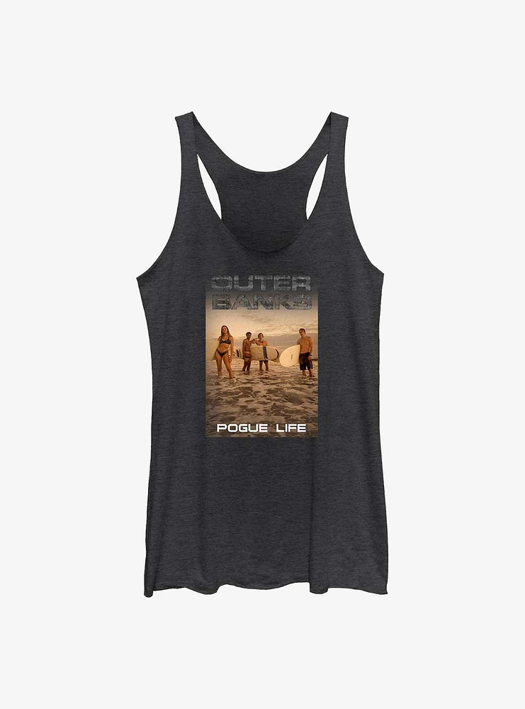 Outer Banks Beach Scene Girls Tank