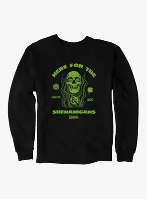 Dungeons & Dragons Here For The Shenanigans Skull Sweatshirt