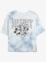 Disney Mickey Mouse Vintage Group Tie-Dye Girls Crop T-Shirt
