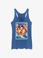 Disney Pinocchio Classic Movie Cover Girls Raw Edge Tank