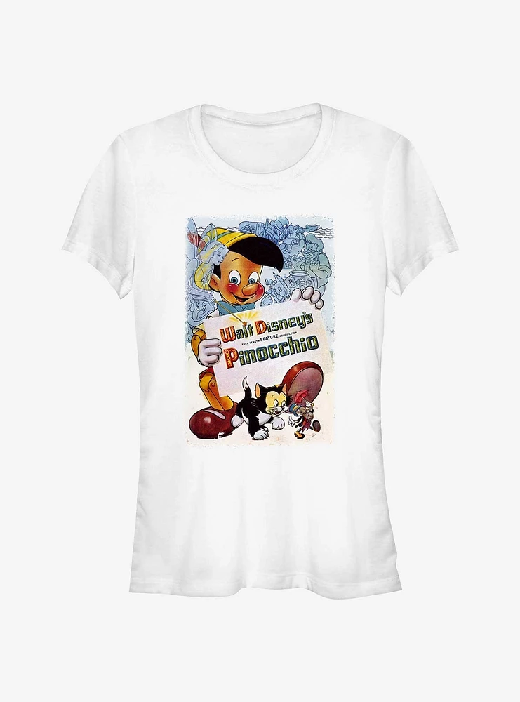 Disney Pinocchio Vintage Cover Girls T-Shirt