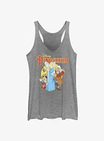 Disney Pinocchio Vintage Fade Girls Raw Edge Tank