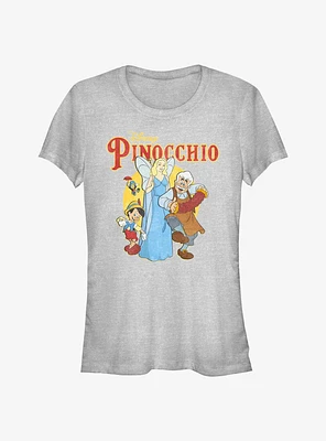Disney Pinocchio Vintage Fade Girls T-Shirt