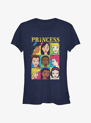 Disney Princesses Nine Box Squares Girls T-Shirt