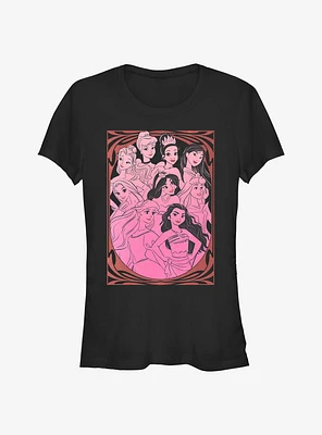 Disney Princesses Outlines Drawings Girls T-Shirt